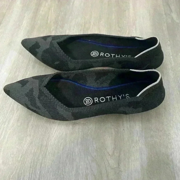 Rothy’s gray camo print points pointed toe flats size 8 - Picture 4 of 7
